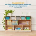 thumbnail image 5 of ECR4Kids 5+5 Cubby and Storage Mobile Tray Cabinet, Classroom Furniture, Natural, 5 of 10