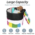 thumbnail image 2 of PhooArto Drawstring Cosmetic Bag, Barrel Shaped Portable Travel Makeup Bags, Colorful Unicorn Rainbow Pattern Large Capacity Waterproof Multifunctional Bucket Toiletry Bag, 2 of 6