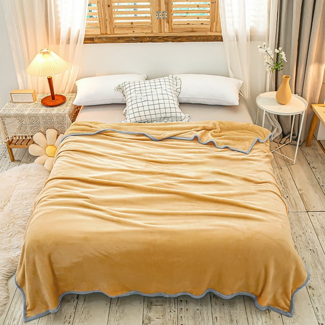 Amzcrzy Home and Kitchen, Bedding, Blankets & Throws, Gifts for Women, Fleece Bed Blanket - AirConditioner For All Seasons - Soft And Cover Or Mat Coral Fleece Blanket