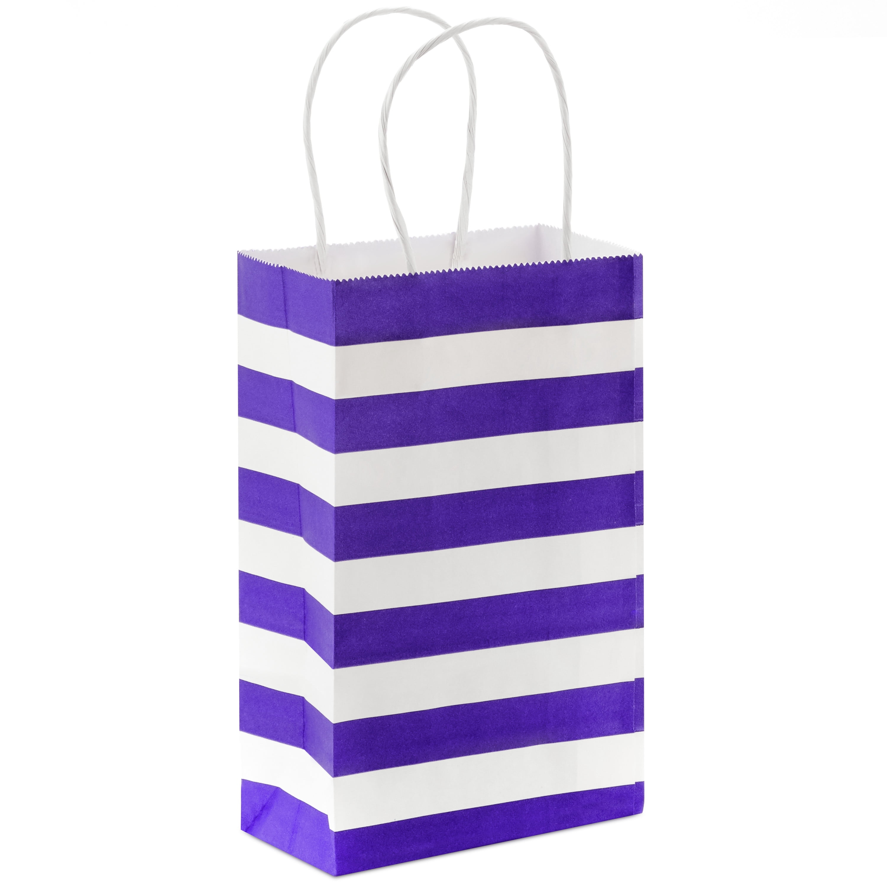Hallmark Small Gift Bag (Purple and White Stripes)