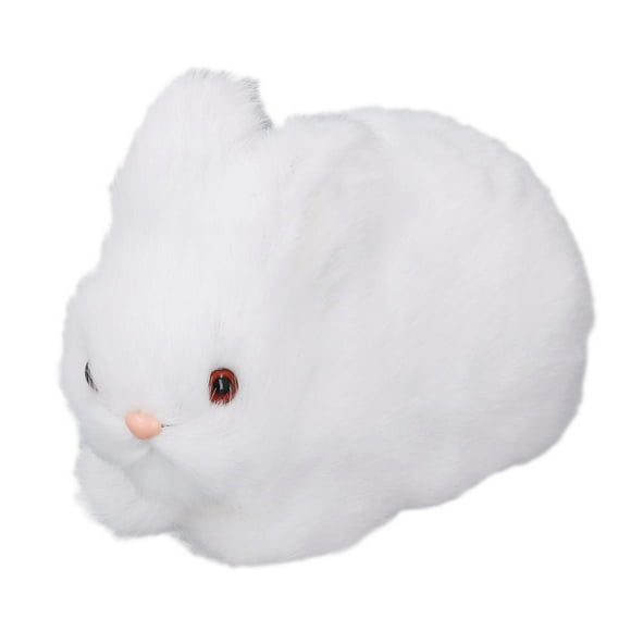 Lifelike Plush Bunny, Home Decoration Fluffy Simulation Model  Plush Bunny  for Children Room for Birthday