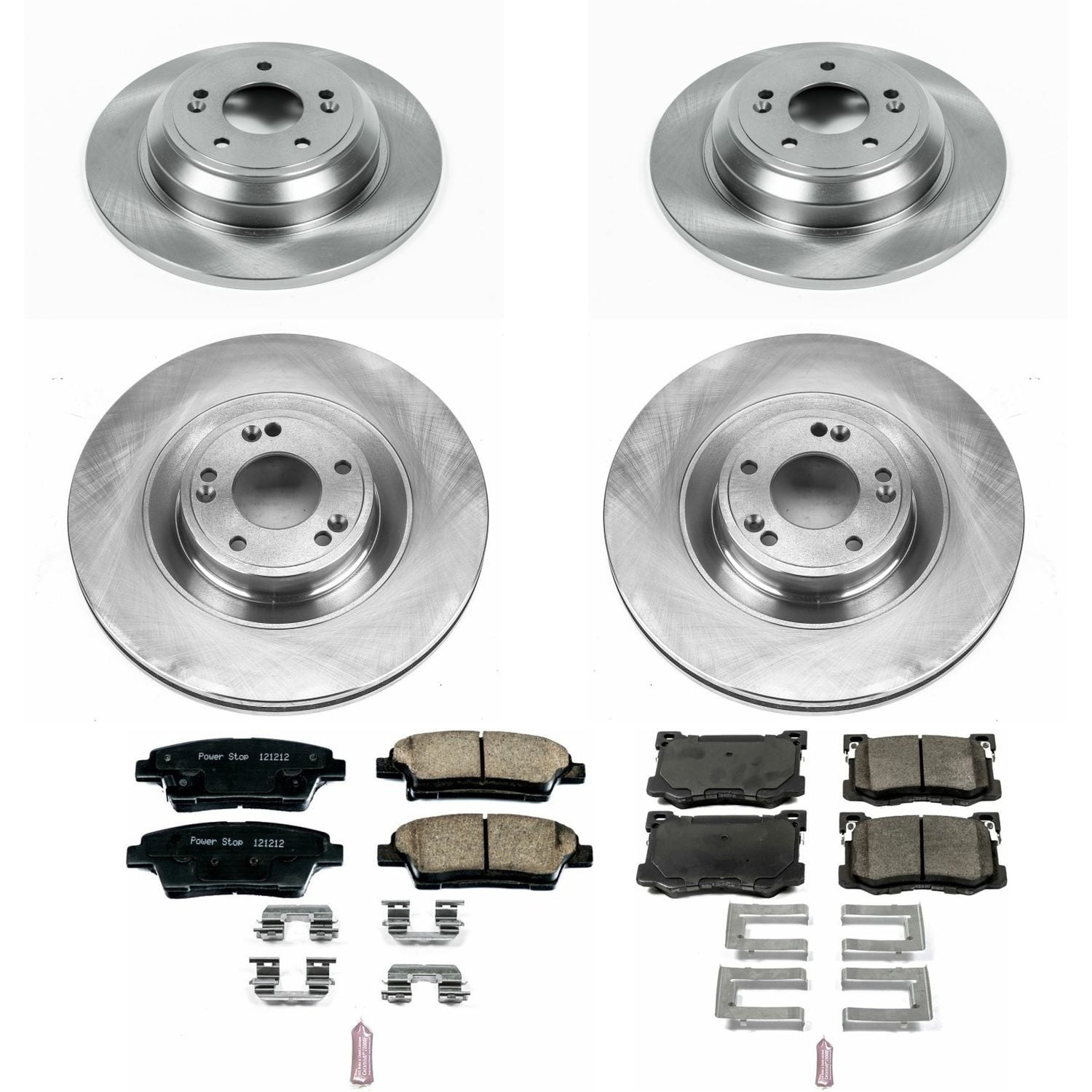 PowerStop Front and Rear Stock Replacement Brake Pad and Rotor Kit Fits: HYUNDAI KIA Select Models KOE7029