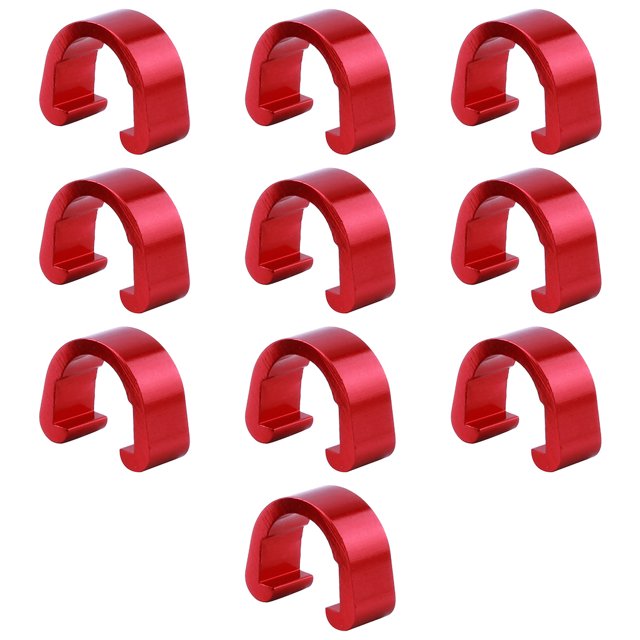 Naiovety 10 piezas de Clips C para Cable de bicicleta, hebillas de fijación resistentes simples, accesorio de fijación, abrazaderas de guía Type9 NO9