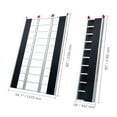 thumbnail image 3 of KFFKFF 85" x 54" Broad Aluminum Collapsible Ramps, Load Bearing Capacity of 1500 LBS for Motorcycles/Dirt Bikes/Trailers/ATVs/UTVs/Garden Tractors/Lawn Mowers, Set of 3, 3 of 9