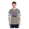 thumbnail image 1 of Unisex Meow Cute Cat Kitty Football Fine Jersey T-Shirt, 1 of 5