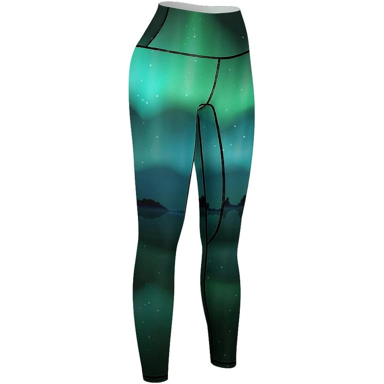  Northern Lights Aurora Borealis High Waisted Yoga Pants Soft  Leggings for Women Tummy Control Workout Running Leggings S : Clothing,  Shoes & Jewelry