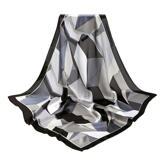 Prolriy Silk Scarf Bandana Women Protective Gift Headband Multi-Purpose Scarf Wrap Sets Coverage Scarf Satin Scarf for Women Black