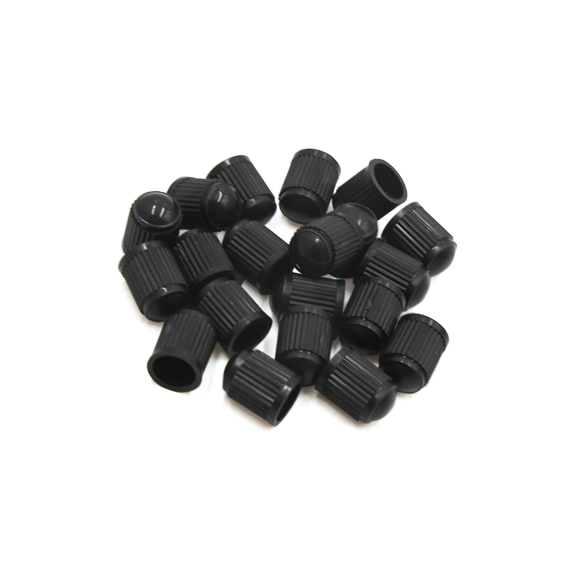20Pcs Black Plastic Car Tire Air Valve Stem Caps Tyre Wheel Rim Dust Cover