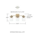 thumbnail image 4 of Capital Lighting 146831BN-532 Mason 3 Light 21" Wide Bathroom Vanity Light - Nickel, 4 of 7