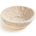 thumbnail image 4 of 1 cesta redonda para fermentación de pan, tamaño 22 x 8,5 cm, capacidad para 500 g de masa, Banneton Brotform de ratán, fermentación de masa agria, pan artesanal, 4 of 7