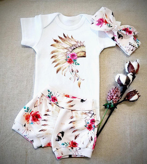 2019 Newborn Baby Girls Tops Romper Floral Pants Outfits Set Clothes 0-24M HOT 