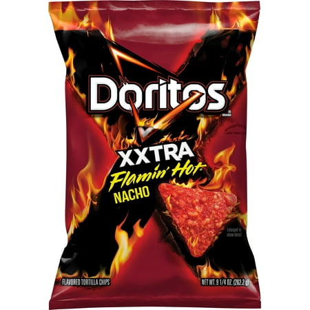 Doritos Flamin' Hot Xxtra Nacho Flavored Tortilla Chips, 9 1/4 oz