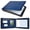 Navy Blue, variant on Zippered Business Check Binder Portfolio, Check Book Binder Cover for Built-in Storage Organizer