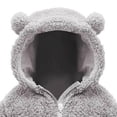 thumbnail image 4 of hengsof Bear Ears Shape Fleece Warm Hoodies Clothes Toddler Zip-up Light Jacket Fall Winter Sweatshirt Outwear for Baby, 4 of 5
