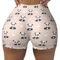 thumbnail image 2 of Balery Cute Panda Pantalones cortos de entrenamiento estampados para mujer, sin costuras, ajustados, para gimnasio, yoga, correr, deportes, ejercicio activo, fitness.-Medium, 2 of 8