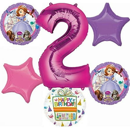 Sofia the First 2nd Birthday Party Supplies Balloon Bouquet Decorations