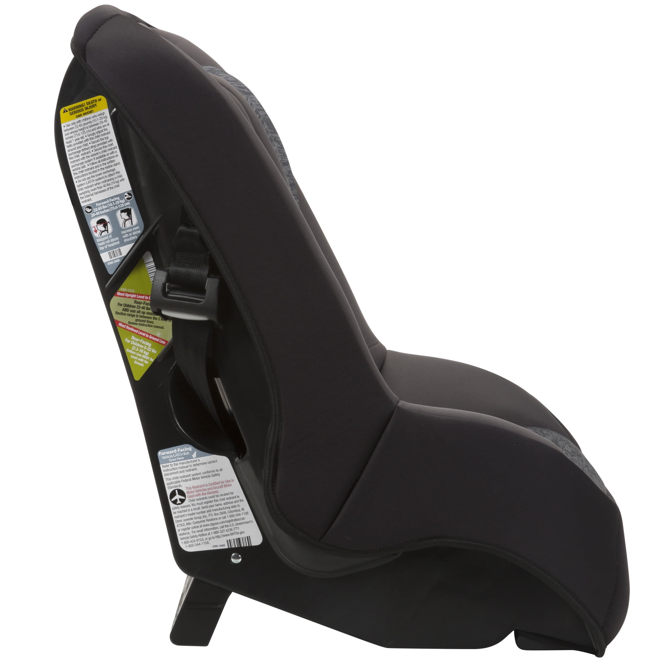 Cosco Kids MightyFit 65 DX Convertible Car Seat, Heather Onyx