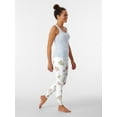 thumbnail image 5 of pastel autumn decorative fall leaves cute pastel fall harvest botanical pants journaling tumbler hydro flask water bott Leggings, 5 of 6