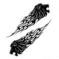 thumbnail image 1 of 2 Piezas Calcomanía para Auto Vinilo Etiqueta Decorativa Adhesiva con Diseño de Cabeza de León en Llama de PETG Fácil de Instalar Resistente al Desgaste para Decoración de Vehículos SUV, 1 of 8