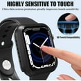 thumbnail image 4 of 6 Packs Apple Watch Case 45mm with Build-in Tempered Glass Screen Protector Cover for Apple Watch 8/7, HD Clear Super-Thin PC Bumper Scratch Resistant Waterproof iWatch Cases, 45mm, 6 Color, 4 of 8