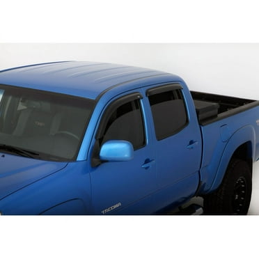 Auto Ventshade (AVS) by RealTruck Outside Mount Ventvisor / Window Deflectors Front & Rear Set 4 Pc. Set Compatible with 2005-2015 Toyota Tacoma Double Cab