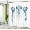 thumbnail image 4 of Ambesonne Abstract Art Shower Curtain, Jellyfish Illustration, 69"Wx84"L, Blue Grey Pale Salmon, 4 of 4