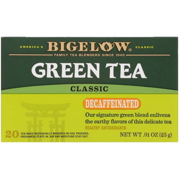 Bigelow Green Tea Classic, DecaffeinatedTea Bags, 20 Count