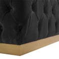 thumbnail image 5 of Sunpan Babette 61" Transitional Fabric and Steel Bench in Abbington Black/Brass, 5 of 6
