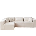 thumbnail image 6 of Modular Corduroy Sectional Sofa for Living Room / Soft and Durable, No Assembly, 6 of 6