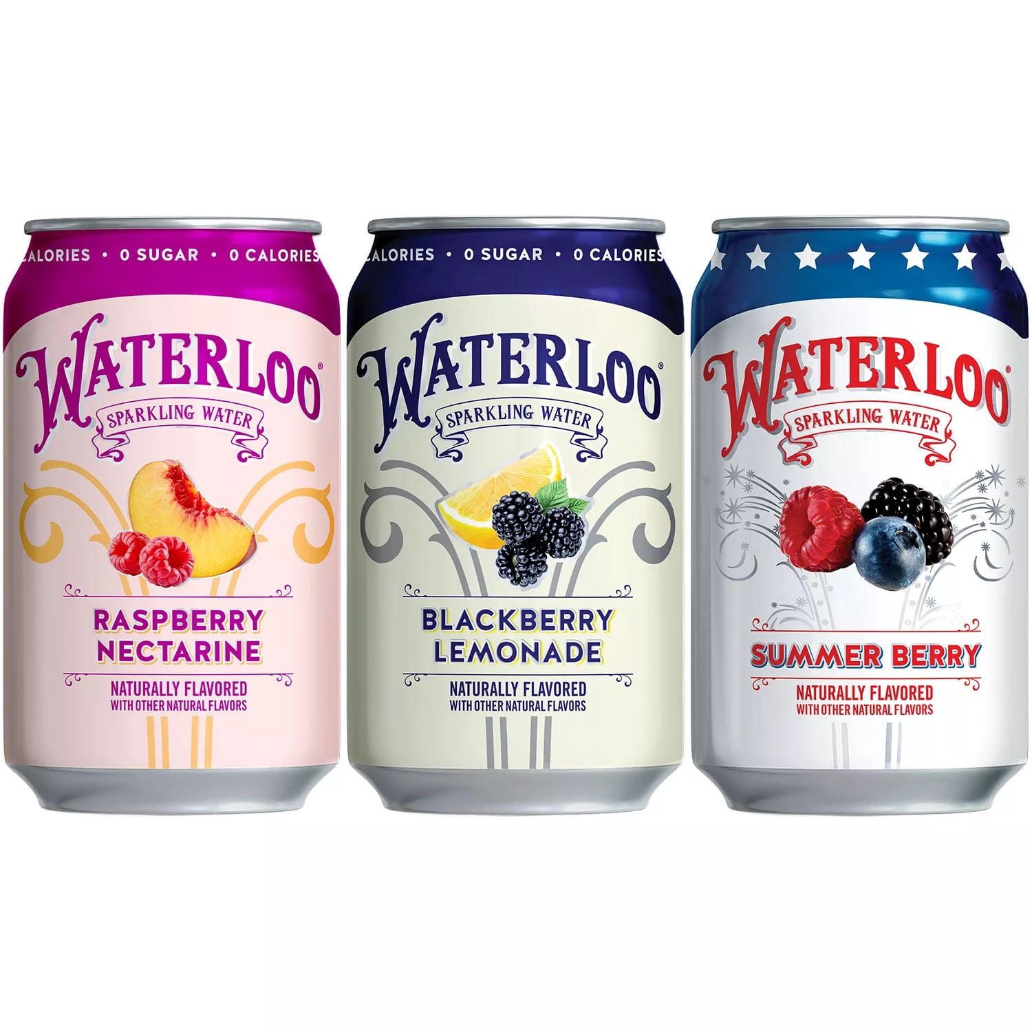 Waterloo Sparkling Water Variety Pack - 24 x 12 oz Cans