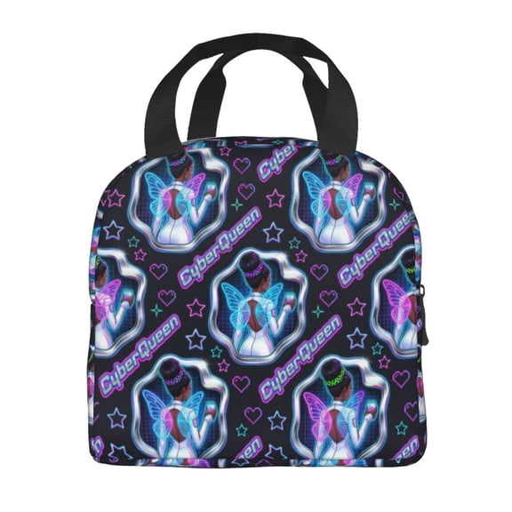 African American Women Lunch Bag Reusable American Afro Woman Lunch Bag Leakproof Insulated Lunch Box Cooler Tote Bag Food Container Snack Bag For Men Women Work Travel