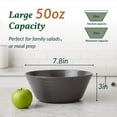 thumbnail image 2 of Homienly Wheat Straw Bowls 50 OZ, Reusable Unbreakable Large Cereal Bowls Soup Bowl Set, 6 PCS Microwave Safe Bowl for Kitchen, Camping, Family Dinner, Ramen, Popcorn - Black gray, 2 of 9