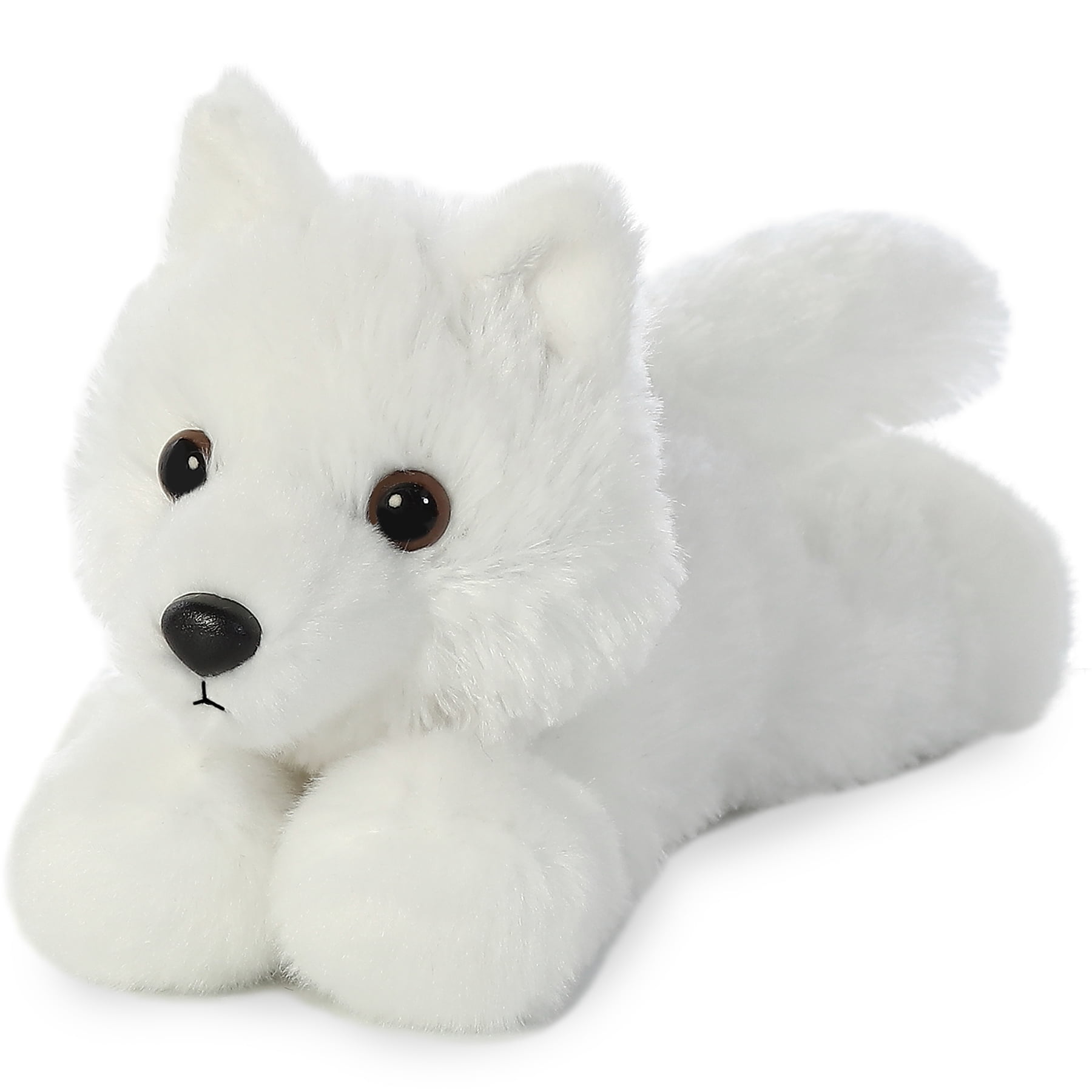 - New Stuffed Animal Toy WHITE WOLF Aurora World Plush Mini Flopsie 8 inch 
