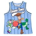 thumbnail image 4 of Disney Toy Story Woody Buzz Lightyear Rex Mesh Jersey Athletic Tank Top and Basketball Shorts Outfit Set Toddler to Big Kid, 4 of 5