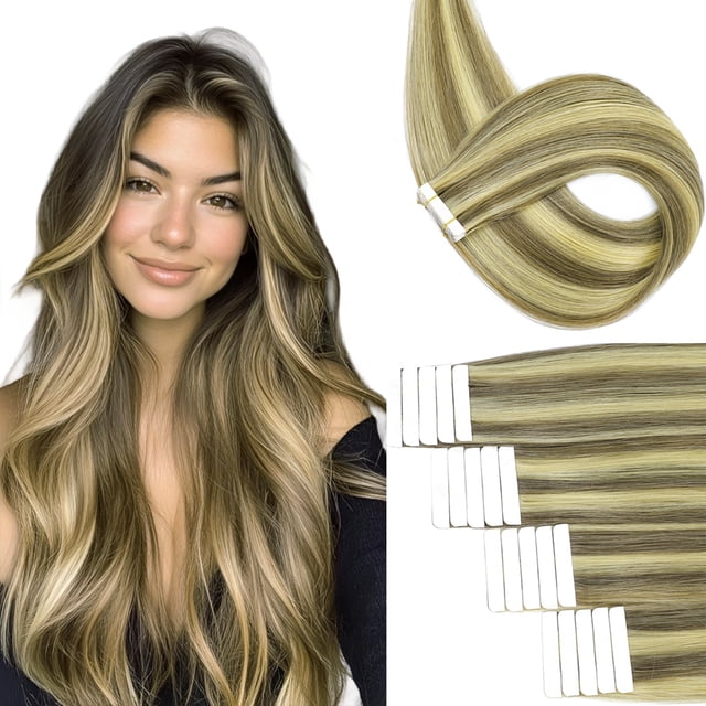 Typpkmm Extensiones De Cabello Humano Cinta En Extensiones De Cabello Cinta Invisible En Extensiones De Cabello Extensiones De Cinta MarróN Chocolate