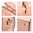 thumbnail image 6 of Shiny Patent Faux Leather Handbags Barrel Top Handle Purse Satchel Bag Shoulder Bag for Women, 6 of 6
