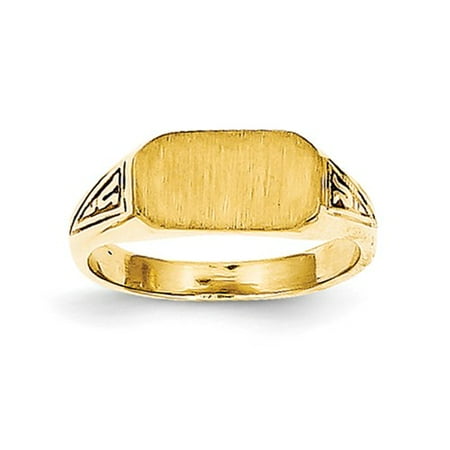 14k Yellow Gold Engravable Child's Signet Ring