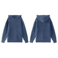 thumbnail image 4 of HXWCHs Men's Budget-Friendly Hoodie Men's Hooded Knit Sweater Thick Warm Pullover Comfortable Stylish All Seasons Casual Wear Blue L, 4 of 4