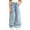 Blue, variant on Girls Baggy Jeans Trendy Ripped Distressed High Waisted Wide Leg Denim Pants Cute Summer Trousers Y2K Streetwear