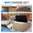 thumbnail image 3 of Dextrus 230 Gallon Large Deck Box,Outdoor Storage Box for Patio ,Garden Tools ,Waterproof,Black&Brown, 3 of 5