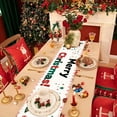thumbnail image 4 of Festive Christmas Table Flag And Tablecloth Set In 72X13 Inch Size, Waterproof Decoration For Coffee Table And Holiday Party Setting, Long Narrow Design For Console Tables And Buffet Displays, 4 of 6