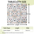 thumbnail image 2 of Colorful boho floral design table cover with fitted edges, perfect for indoor outdoor dining and entertainment, 2 of 6
