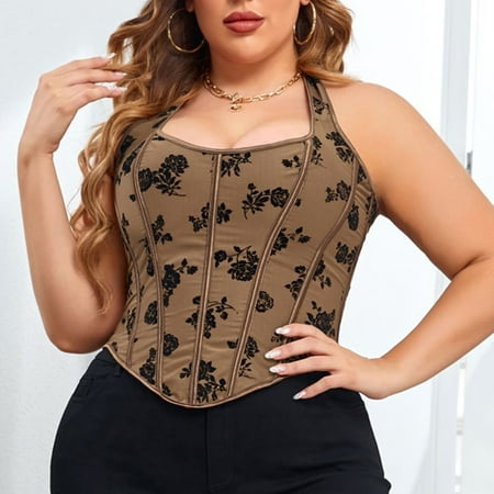 

AXXD Corsets for Men Clearance Suspender Vest Top Sleeveless Corset Garment Waist Corset Underwea Thong Shapewear for Men Tummy-Control Coffee 14