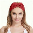 thumbnail image 2 of Lunxisen 2 Pcs Turban Headbands for Women Wide Vintage Head Wraps Knotted Cute Hair Band Accessories, 2 of 9