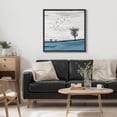thumbnail image 2 of IDEA4WALL Framed Canvas Print Wall Art Birds Fly over Blue Field with Trees Animals Landscape Nature WildLife Scenery Wall Decorative Rustic Scenic Relax/Calm for Rooms - 24"x24" Black, 2 of 5