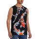 thumbnail image 2 of Fotbe Tricolor Koi Fish Trio Men's Camiseta sin Mangas Estampada para Hombres, Playera Casual para Gimnasio, Entrenamiento, Playa-Medium, 2 of 7