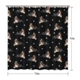 thumbnail image 5 of Australian Shepherd Dog and Footprints Shower Curtain 72"x72" ,Bathroom Decorative Shower Curtains Set with 12 Hooks,Modern Waterproof Washable Shower Curtain, 5 of 6