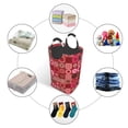 thumbnail image 5 of XMXY Red Fractal Spiral Mandela Rectangular Laundry Basket Organizer , Collapsible Folding Tall Clothes Hampers For Laundry With Handles, 5 of 6