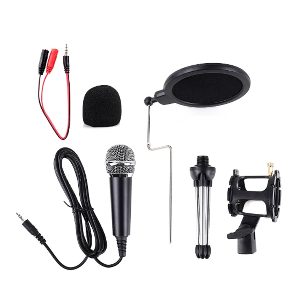 Enhances Streaming Microphones System Built In Sound Card 9 Vocal Effects 200M Wireless Ranges for PC Mobile Devices