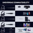 thumbnail image 2 of NGHnuifg For PC 3.5mm Gaming Headset With Noise Cancelling Mic Surround Sound Wired Headset With RGB Lights Gaming Headset Compatible With PS5 Console Gaming Console Turtle Beaches 2 Wireless, 2 of 6